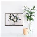 Picture of White Roses _GroupedProduct_Rectangle_Landscape_Canvas_Framed_