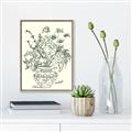 Picture of Drawn Florals I  _GroupedProduct_Rectangle_Portrait_Canvas_Framed_
