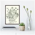 Picture of Drawn Florals I  _GroupedProduct_Rectangle_Portrait_Canvas_Framed_