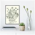 Picture of Drawn Florals I  _GroupedProduct_Rectangle_Portrait_Canvas_Framed_