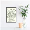 Picture of Drawn Florals I  _GroupedProduct_Rectangle_Portrait_Canvas_Framed_