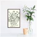 Picture of Drawn Florals I  _GroupedProduct_Rectangle_Portrait_Canvas_Framed_