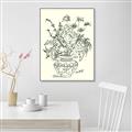 Picture of Drawn Florals I  _GroupedProduct_Rectangle_Portrait_Canvas_Framed_