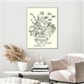 Picture of Drawn Florals I  _GroupedProduct_Rectangle_Portrait_Canvas_Framed_