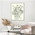 Picture of Drawn Florals I  _GroupedProduct_Rectangle_Portrait_Canvas_Framed_