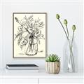 Picture of Drawn Florals II  _GroupedProduct_Rectangle_Portrait_Canvas_Framed_
