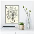 Picture of Drawn Florals II  _GroupedProduct_Rectangle_Portrait_Canvas_Framed_