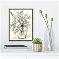 Picture of Drawn Florals II  _GroupedProduct_Rectangle_Portrait_Canvas_Framed_