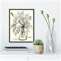 Picture of Drawn Florals II  _GroupedProduct_Rectangle_Portrait_Canvas_Framed_