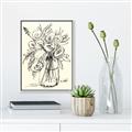 Picture of Drawn Florals II  _GroupedProduct_Rectangle_Portrait_Canvas_Framed_