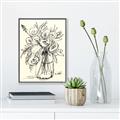 Picture of Drawn Florals II  _GroupedProduct_Rectangle_Portrait_Canvas_Framed_