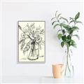 Picture of Drawn Florals II  _GroupedProduct_Rectangle_Portrait_Canvas_Framed_