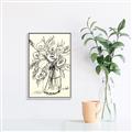 Picture of Drawn Florals II  _GroupedProduct_Rectangle_Portrait_Canvas_Framed_