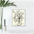 Picture of Drawn Florals II  _GroupedProduct_Rectangle_Portrait_Canvas_Framed_