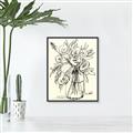Picture of Drawn Florals II  _GroupedProduct_Rectangle_Portrait_Canvas_Framed_