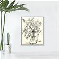 Picture of Drawn Florals II  _GroupedProduct_Rectangle_Portrait_Canvas_Framed_