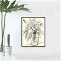 Picture of Drawn Florals II  _GroupedProduct_Rectangle_Portrait_Canvas_Framed_