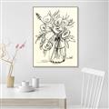 Picture of Drawn Florals II  _GroupedProduct_Rectangle_Portrait_Canvas_Framed_