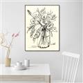 Picture of Drawn Florals II  _GroupedProduct_Rectangle_Portrait_Canvas_Framed_