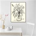 Picture of Drawn Florals II  _GroupedProduct_Rectangle_Portrait_Canvas_Framed_
