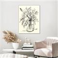 Picture of Drawn Florals II  _GroupedProduct_Rectangle_Portrait_Canvas_Framed_