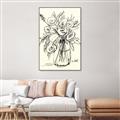 Picture of Drawn Florals II  _GroupedProduct_Rectangle_Portrait_Canvas_Framed_