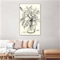 Picture of Drawn Florals II  _GroupedProduct_Rectangle_Portrait_Canvas_Framed_