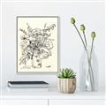 Picture of Drawn Florals III  _GroupedProduct_Rectangle_Portrait_Canvas_Framed_