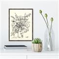 Picture of Drawn Florals III  _GroupedProduct_Rectangle_Portrait_Canvas_Framed_