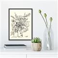 Picture of Drawn Florals III  _GroupedProduct_Rectangle_Portrait_Canvas_Framed_