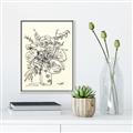 Picture of Drawn Florals III  _GroupedProduct_Rectangle_Portrait_Canvas_Framed_