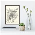 Picture of Drawn Florals III  _GroupedProduct_Rectangle_Portrait_Canvas_Framed_