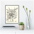 Picture of Drawn Florals III  _GroupedProduct_Rectangle_Portrait_Canvas_Framed_