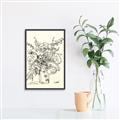 Picture of Drawn Florals III  _GroupedProduct_Rectangle_Portrait_Canvas_Framed_