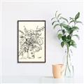 Picture of Drawn Florals III  _GroupedProduct_Rectangle_Portrait_Canvas_Framed_