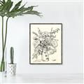 Picture of Drawn Florals III  _GroupedProduct_Rectangle_Portrait_Canvas_Framed_