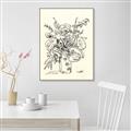 Picture of Drawn Florals III  _GroupedProduct_Rectangle_Portrait_Canvas_Framed_