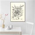 Picture of Drawn Florals III  _GroupedProduct_Rectangle_Portrait_Canvas_Framed_
