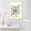 Picture of Drawn Florals III  _GroupedProduct_Rectangle_Portrait_Canvas_Framed_