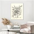 Picture of Drawn Florals III  _GroupedProduct_Rectangle_Portrait_Canvas_Framed_