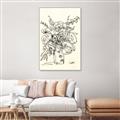 Picture of Drawn Florals III  _GroupedProduct_Rectangle_Portrait_Canvas_Framed_