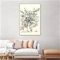 Picture of Drawn Florals III  _GroupedProduct_Rectangle_Portrait_Canvas_Framed_