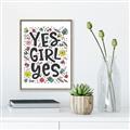 Picture of Yes Girl  _GroupedProduct_Rectangle_Portrait_Canvas_Framed_