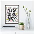 Picture of Yes Girl  _GroupedProduct_Rectangle_Portrait_Canvas_Framed_