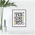 Picture of Yes Girl  _GroupedProduct_Rectangle_Portrait_Canvas_Framed_