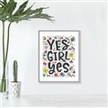 Picture of Yes Girl  _GroupedProduct_Rectangle_Portrait_Canvas_Framed_