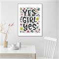 Picture of Yes Girl  _GroupedProduct_Rectangle_Portrait_Canvas_Framed_