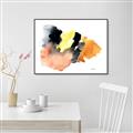 Picture of Watercolor with Orange _GroupedProduct_Rectangle_Landscape_Canvas_Framed_