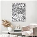 Picture of Detailed Floral Sketch _GroupedProduct_Rectangle_Portrait_Unframed_Print_Only_