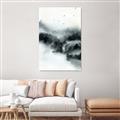 Picture of Misty Forest with Birds _GroupedProduct_Rectangle_Portrait_Unframed_Print_Only_